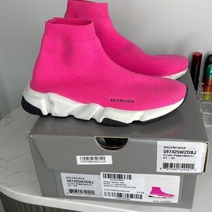 Pink kids balenciaga sneakers